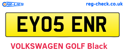 EY05ENR are the vehicle registration plates.