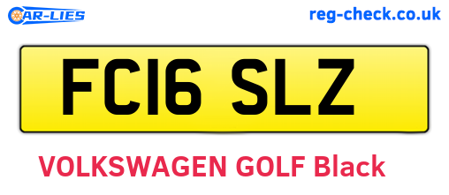 FC16SLZ are the vehicle registration plates.