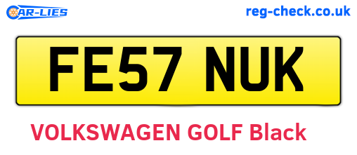 FE57NUK are the vehicle registration plates.