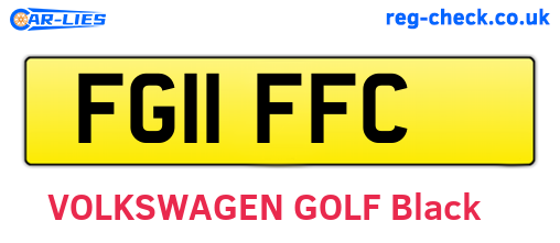 FG11FFC are the vehicle registration plates.