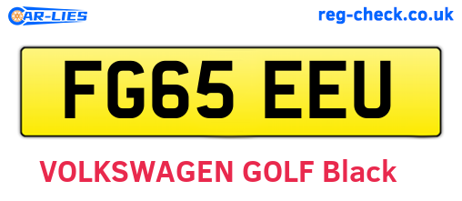 FG65EEU are the vehicle registration plates.