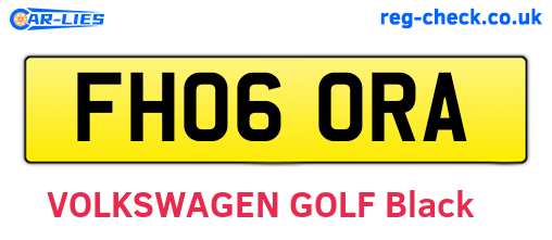 FH06ORA are the vehicle registration plates.