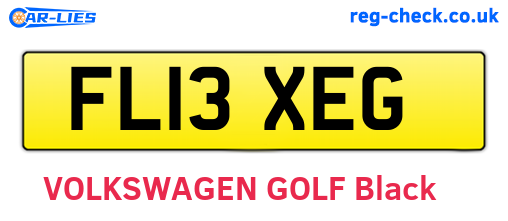 FL13XEG are the vehicle registration plates.