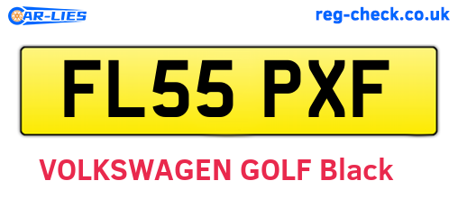 FL55PXF are the vehicle registration plates.