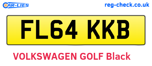 FL64KKB are the vehicle registration plates.