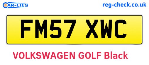 FM57XWC are the vehicle registration plates.