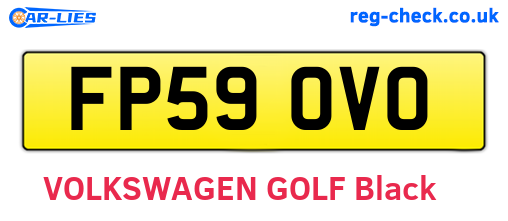 FP59OVO are the vehicle registration plates.
