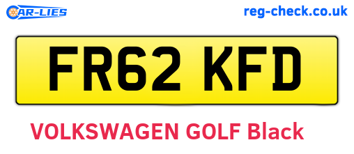 FR62KFD are the vehicle registration plates.