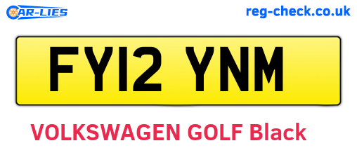 FY12YNM are the vehicle registration plates.