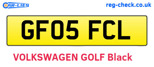 GF05FCL are the vehicle registration plates.