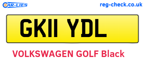 GK11YDL are the vehicle registration plates.