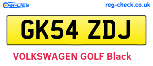 GK54ZDJ are the vehicle registration plates.