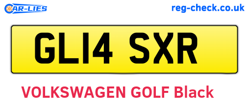 GL14SXR are the vehicle registration plates.