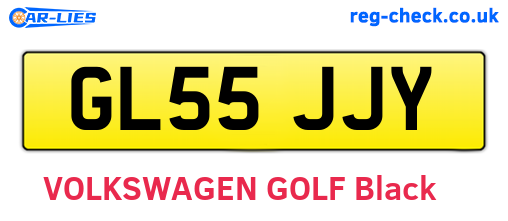 GL55JJY are the vehicle registration plates.