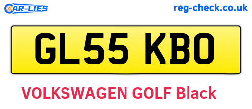 GL55KBO are the vehicle registration plates.