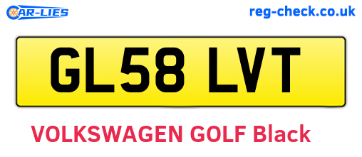 GL58LVT are the vehicle registration plates.