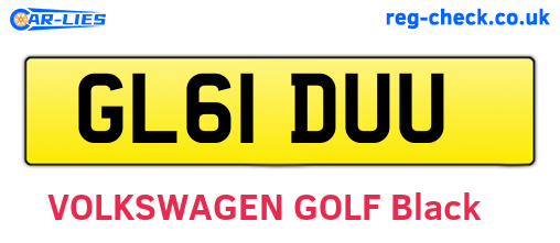 GL61DUU are the vehicle registration plates.