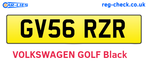 GV56RZR are the vehicle registration plates.