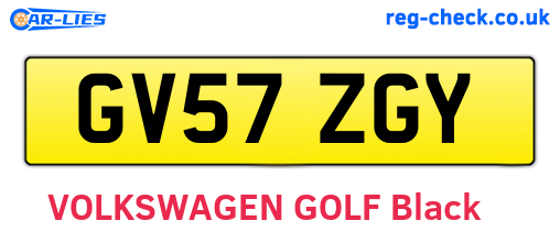 GV57ZGY are the vehicle registration plates.