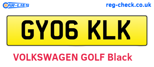 GY06KLK are the vehicle registration plates.