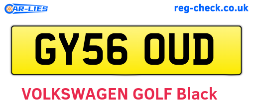 GY56OUD are the vehicle registration plates.