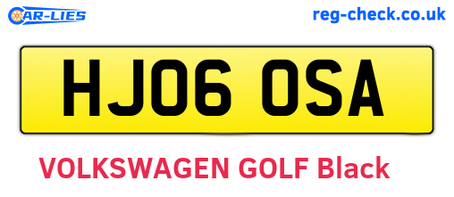 HJ06OSA are the vehicle registration plates.