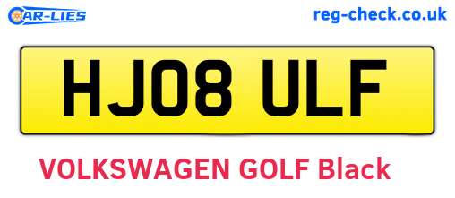 HJ08ULF are the vehicle registration plates.