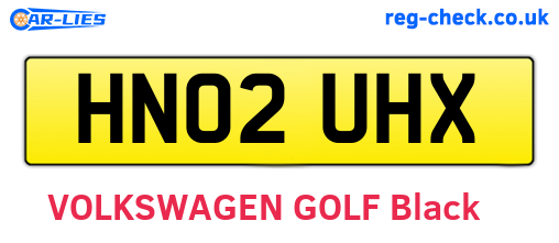 HN02UHX are the vehicle registration plates.