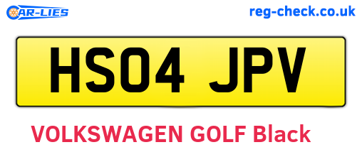 HS04JPV are the vehicle registration plates.