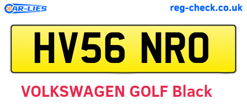 HV56NRO are the vehicle registration plates.