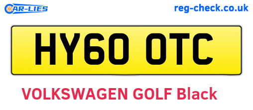 HY60OTC are the vehicle registration plates.