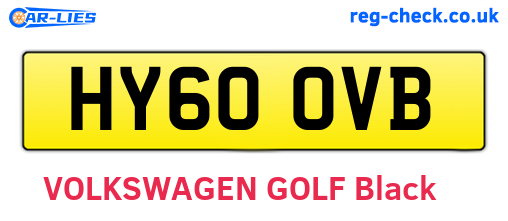 HY60OVB are the vehicle registration plates.