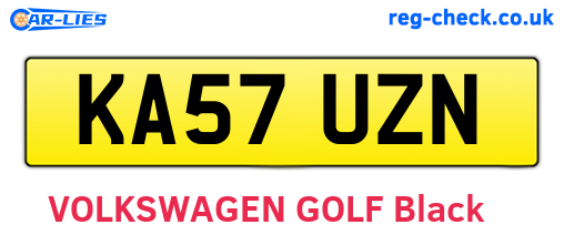 KA57UZN are the vehicle registration plates.