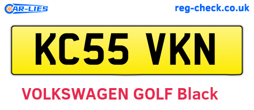 KC55VKN are the vehicle registration plates.