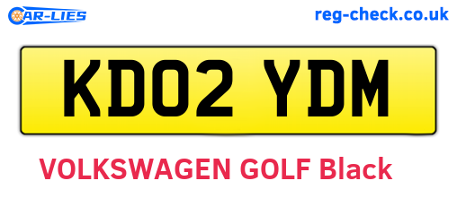KD02YDM are the vehicle registration plates.