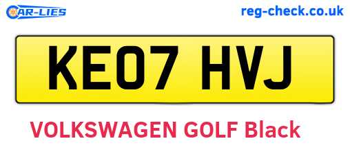 KE07HVJ are the vehicle registration plates.