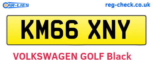 KM66XNY are the vehicle registration plates.