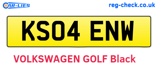 KS04ENW are the vehicle registration plates.