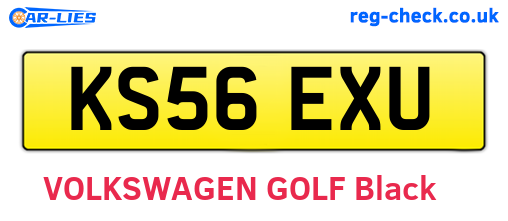 KS56EXU are the vehicle registration plates.