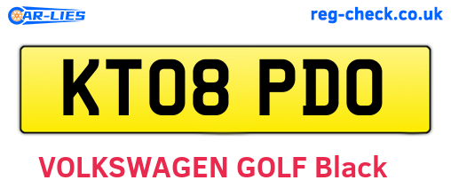KT08PDO are the vehicle registration plates.