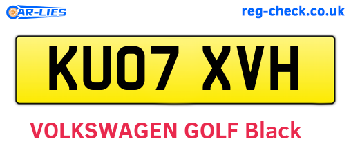 KU07XVH are the vehicle registration plates.