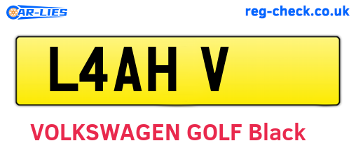 L4AHV are the vehicle registration plates.