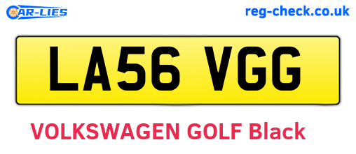 LA56VGG are the vehicle registration plates.