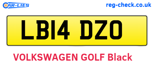 LB14DZO are the vehicle registration plates.