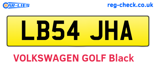 LB54JHA are the vehicle registration plates.