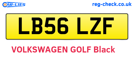 LB56LZF are the vehicle registration plates.