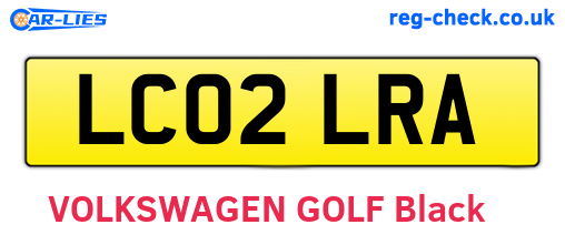 LC02LRA are the vehicle registration plates.