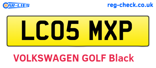 LC05MXP are the vehicle registration plates.