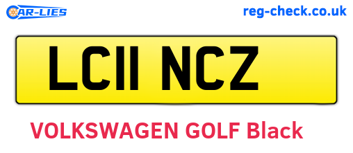 LC11NCZ are the vehicle registration plates.