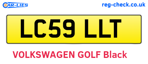LC59LLT are the vehicle registration plates.